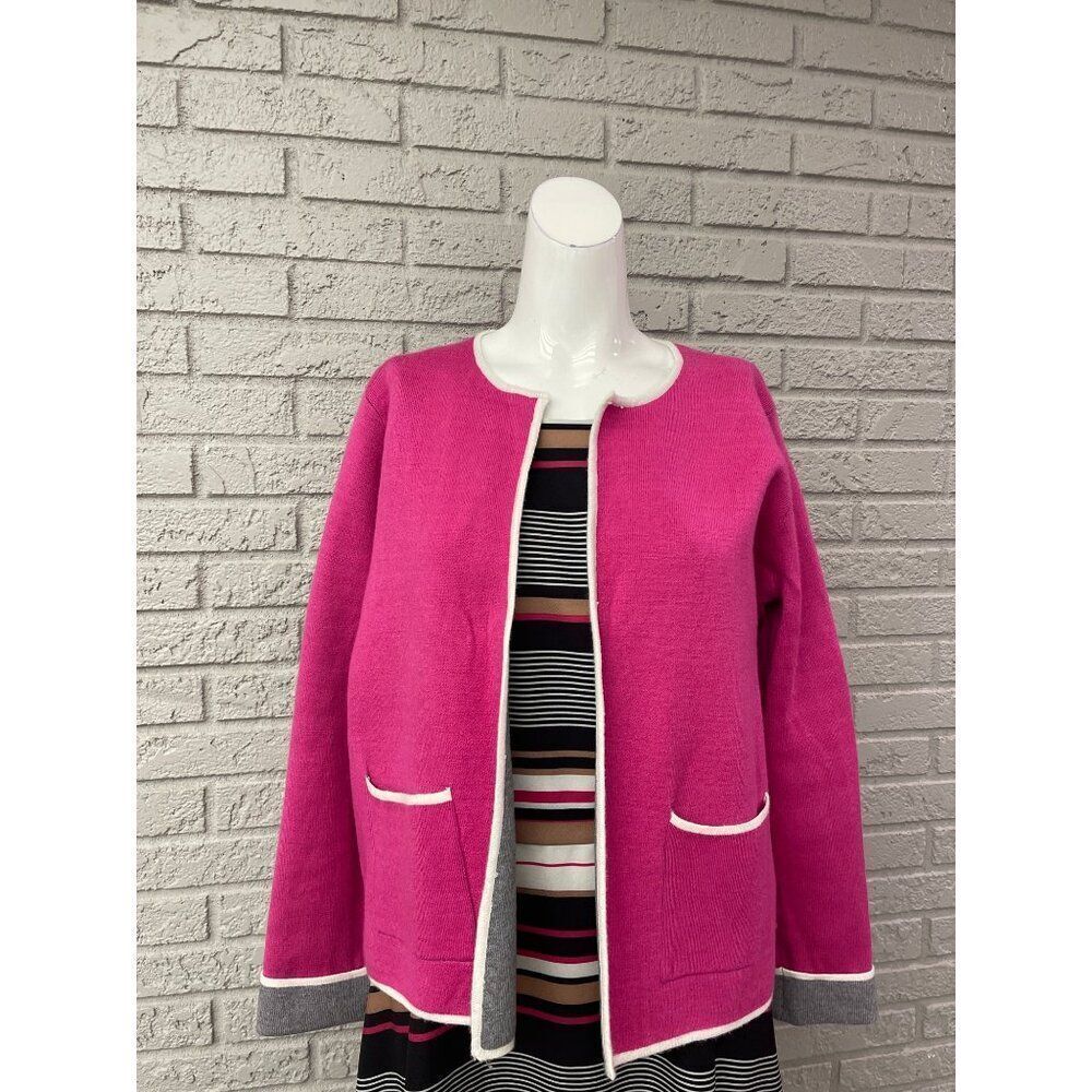 Oliver by Escio Women Pink Open Front Cardigan /Jacket Size M NWT